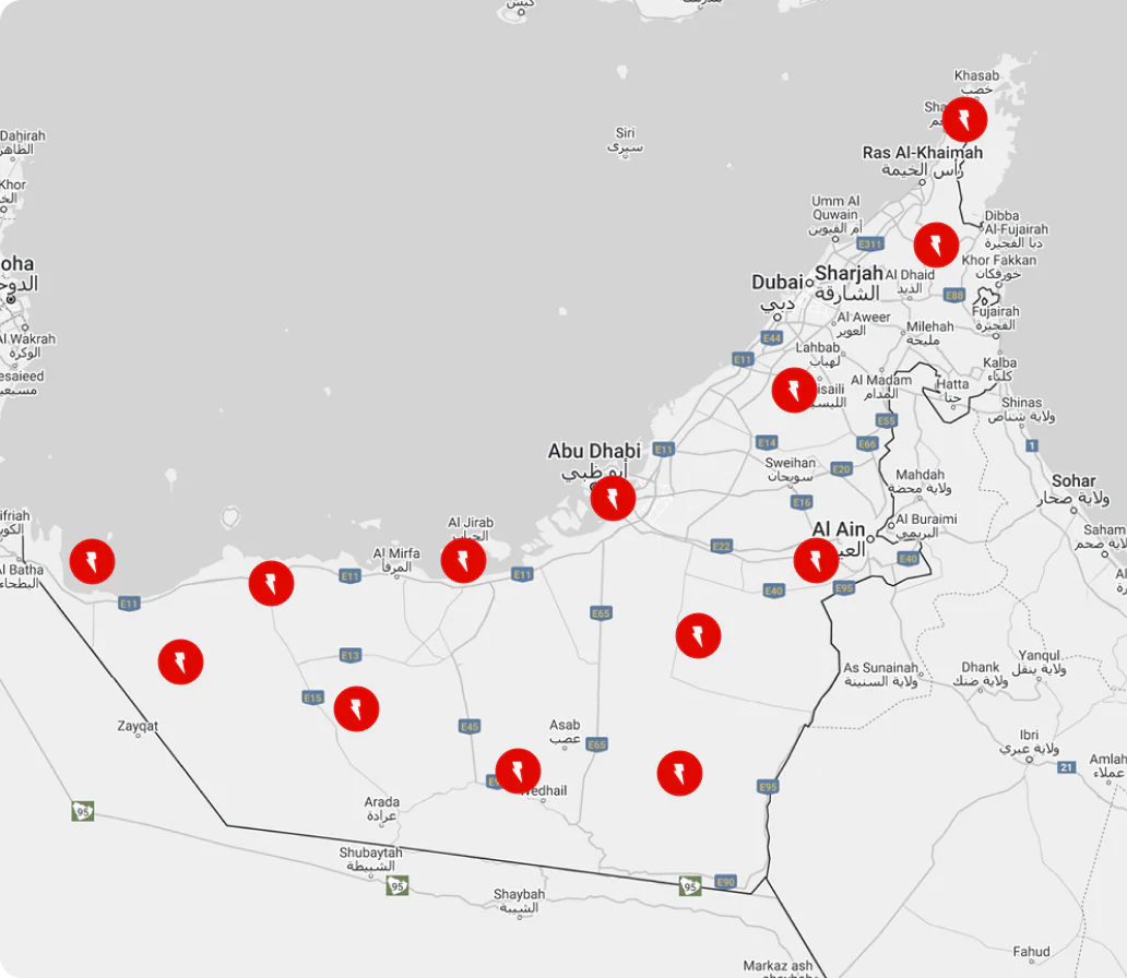 charge&go station Map in UAE